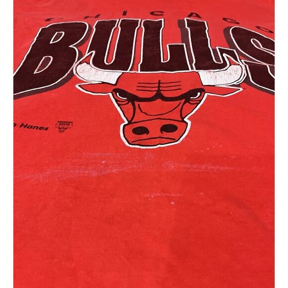 Hanes Beefy T Chicago Bulls Vintage NBA T-Shirt XXL Single Stitch Basketball - Picture 2 of 8